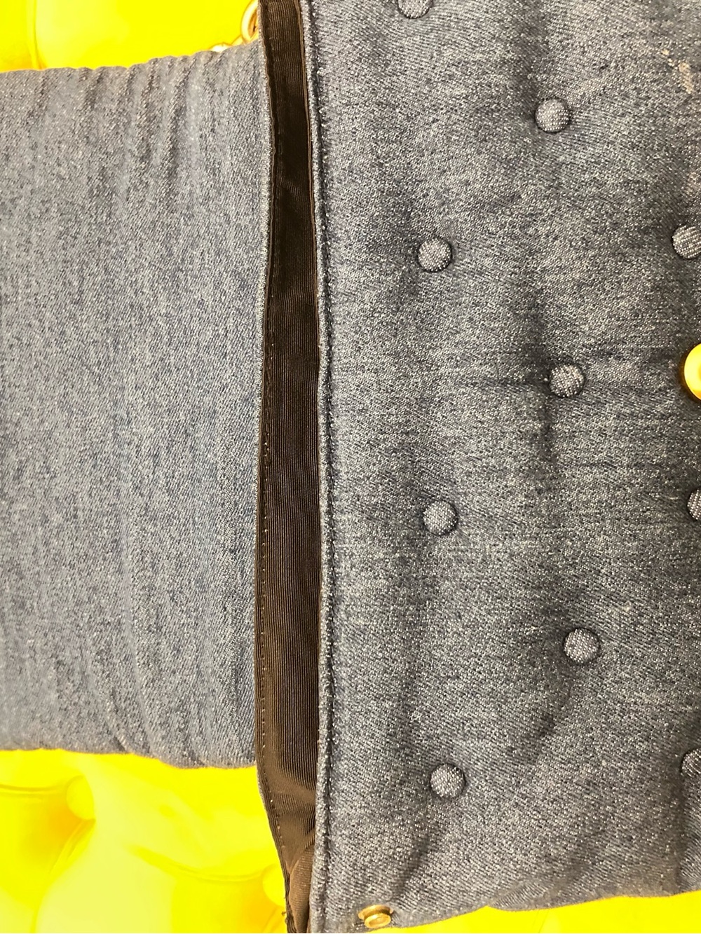 Zara Quilted Denim Handbag - Picture 13 of 16